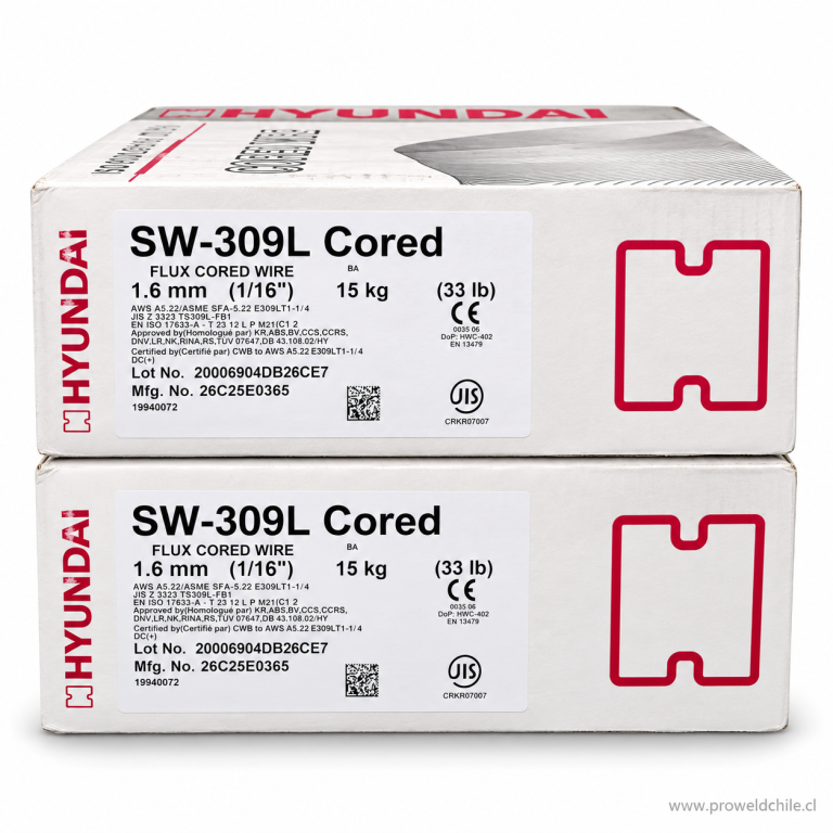 Alambre tubular Hyundai SW-309L Cored