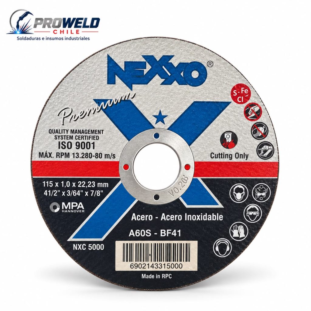 Disco de Corte Nexxo Premium 115 x 1,0 mm para Acero e Inox