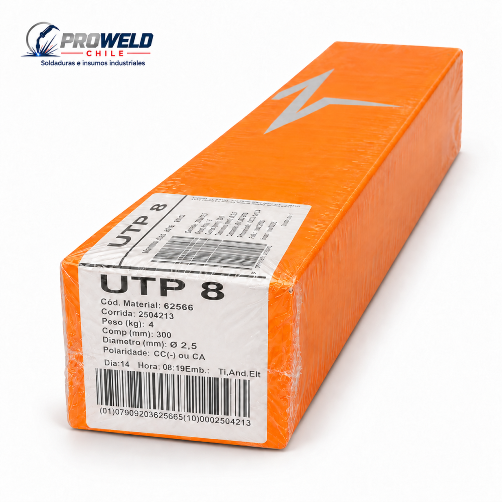 Electrodo UTP 8 para hierro fundido
